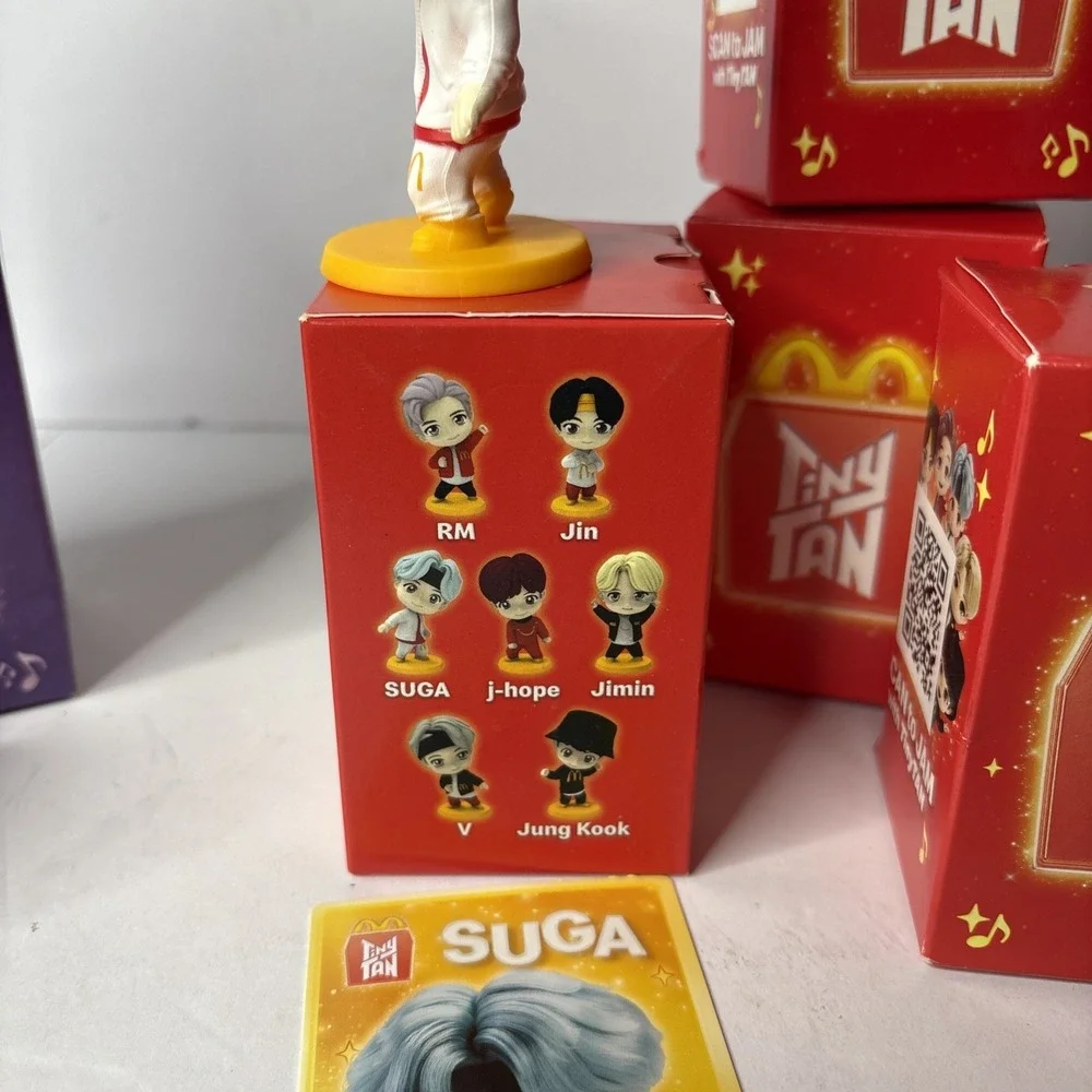 Set of 4 - McDonald's TinyTAN x BTS‎ Encore Edition #10 Happy Meal New - SUGA